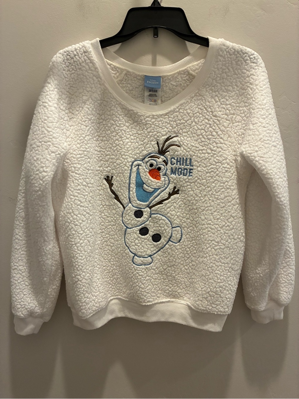 Disney White Olaf 'Chill Mode' Sherpa Sweatshirt - Women